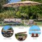 Costway 15 Ft Patio Double Sided Umbrella Outdoor Market Umbrella BeigeTanOrangeBurgundy